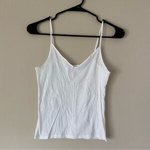 Victoria’s Secret White V Neck Tank Top Shirt Summer Lightweight Casual Classic
